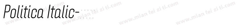 Politica Italic字体转换